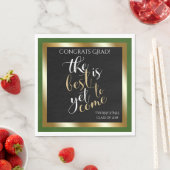 緑の学校の最高の色は未だ卒業パーティー スタンダードランチョンナプキン (インサイチュ)