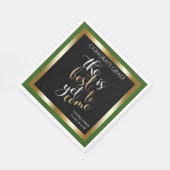 緑の学校の最高の色は未だ卒業パーティー スタンダードランチョンナプキン (角)