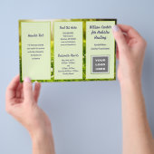 緑の宇宙のビジネスロゴカタログ チラシ (ハンドル)