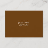 緑の完璧な梨の結婚護衛の座席カード プレイスカード (裏面)