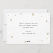 緑の宗教的なホリー写真クリスマス恵み シーズンカード (裏面)