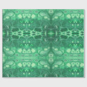 緑の宝石の調子の抽象芸術のカメのkaliedoscope ラッピングペーパー (フラット)