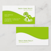 緑の家の不動産のエコの保険業カード 名刺 (正面/裏面)