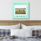 緑の家族のメモリ写真 キャンバスプリント