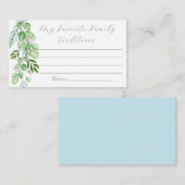 緑の家族の伝統の囲い エンクロージャーカード (正面/裏面)