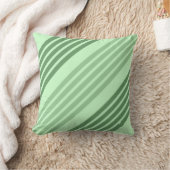 緑の対角線のストライプ装飾用クッション クッション (ブランケット)