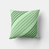 緑の対角線のストライプ装飾用クッション クッション (裏面)