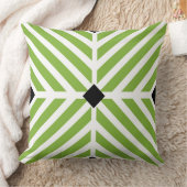 緑の対角線ストライプ線 クッション (ブランケット)