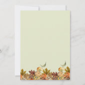 緑の小さなかぼちゃウッドランド動物の赤ちゃんシャワー 招待状 (裏面)