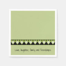 緑の小さなハートパターン