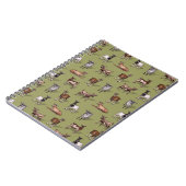 緑の小さなヤギ – ヤギの群れパターン ノートブック (左側)