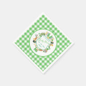 緑の小さなラッキーチャームベビーシャワー スタンダードカクテルナプキン (角)