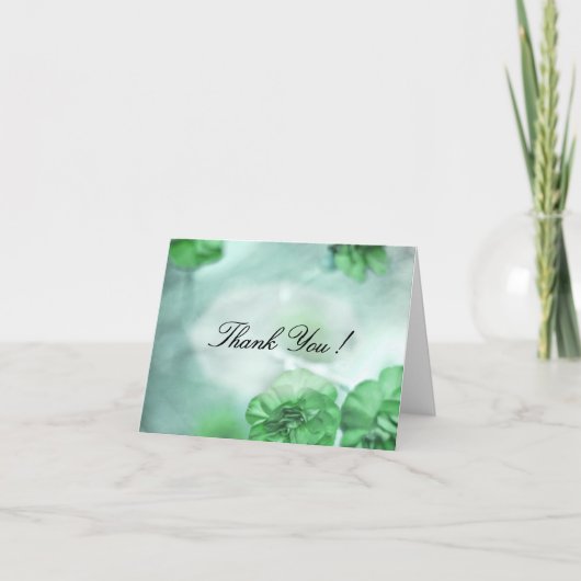 緑の小さな花ありがとう サンキューカード (正面)