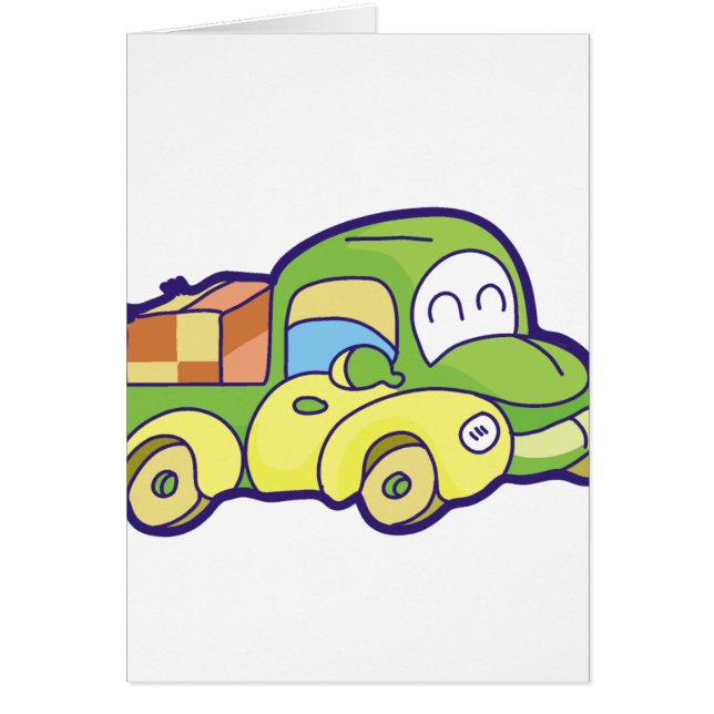 緑の小型トラック (正面)