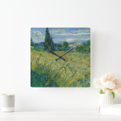 緑の小麦 | 1889 スクエア壁時計 (ホーム)