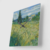 緑の小麦 | 1889 スクエア壁時計 (傾斜)