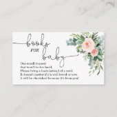 緑の少女ピンクの赤ちゃんシャワーベビー用の本 エンクロージャーカード (正面)