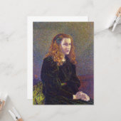 緑の少女(by Theo van Rysselberghe) カード (正面/裏面インサイチュ)