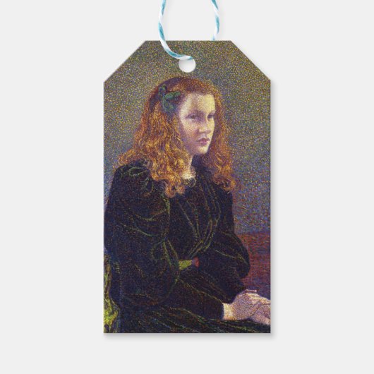 緑の少女(by Theo van Rysselberghe) ギフトタグ (正面)