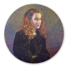 緑の少女(by Theo van Rysselberghe) セラミックノブ