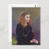 緑の少女(by Theo van Rysselberghe) ポストカード (正面/裏面)