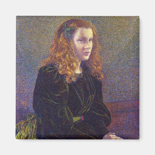 緑の少女(by Theo van Rysselberghe) マグネット (正面)