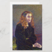 緑の少女(by Theo van Rysselberghe) 便箋 (正面/裏面)