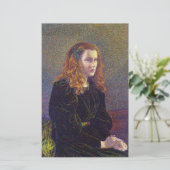 緑の少女(by Theo van Rysselberghe) 便箋 (スタンド正面)