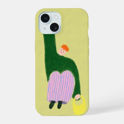 緑の少年 iPhone 15ケース (裏面)