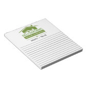 緑の屋根のメモ ノートパッド (アングル)