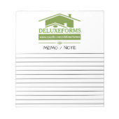 緑の屋根のメモ ノートパッド (正面)