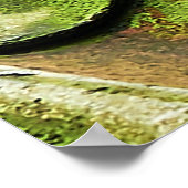 緑の屋根板のクローズアップ写真 ポスター (角)