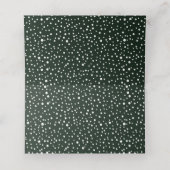 緑の山々の冬の結婚式の折り畳みエスコート プレイスカード (内部開封)