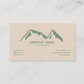 緑の山々を持つライトブラウンの名刺 名刺 (正面)