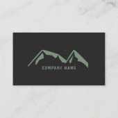 緑の山と黒の名刺 名刺 (裏面)