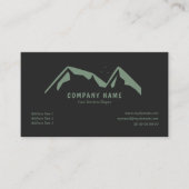 緑の山と黒の名刺 名刺 (正面)