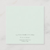 緑の山のイヤリング正方形ディスプレイカード スクエア名刺 (裏面)