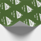 緑の山頂のロゴパーソナライズされた ラッピングペーパー (角)