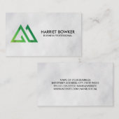 緑の山 | スタイル化された自然 名刺 (正面/裏面)