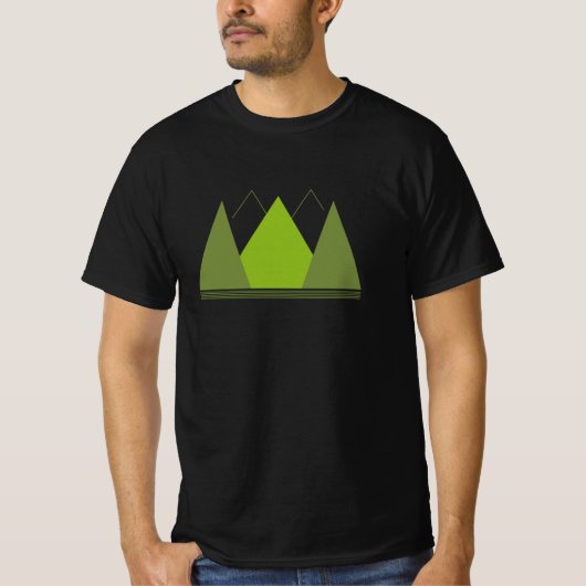 緑の山Tシャツ Tシャツ (正面)