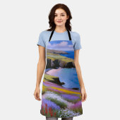 緑の崖とAzure Waves エプロン (着用した状態)