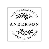 緑の差出人住所スタンプ ラバースタンプ (インプリント)