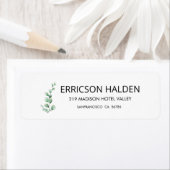 緑の差出人住所ラベル ラベル (インサイチュ)