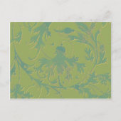 緑の巻物はがきテンプレート ポストカード (正面)