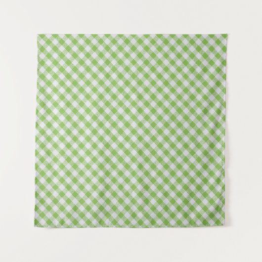 緑の市松模様に織物:クローズアップのテクスチャ。 タペストリー (正面)