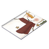 緑の帽子が付いている雪だるま ノートブック (左側)