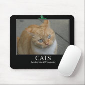 緑の帽子の生産WTF猫のmousepad マウスパッド (マウス)