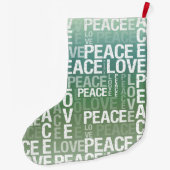 緑の平和と愛 ラージクリスマスストッキング (裏面)