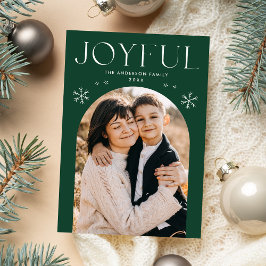 緑の幸せなスノーフレークのアーチ写真 シーズンカード