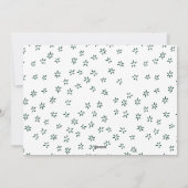 緑の幸せなスノーフレーク水平アーチ2写真 シーズンカード (裏面)